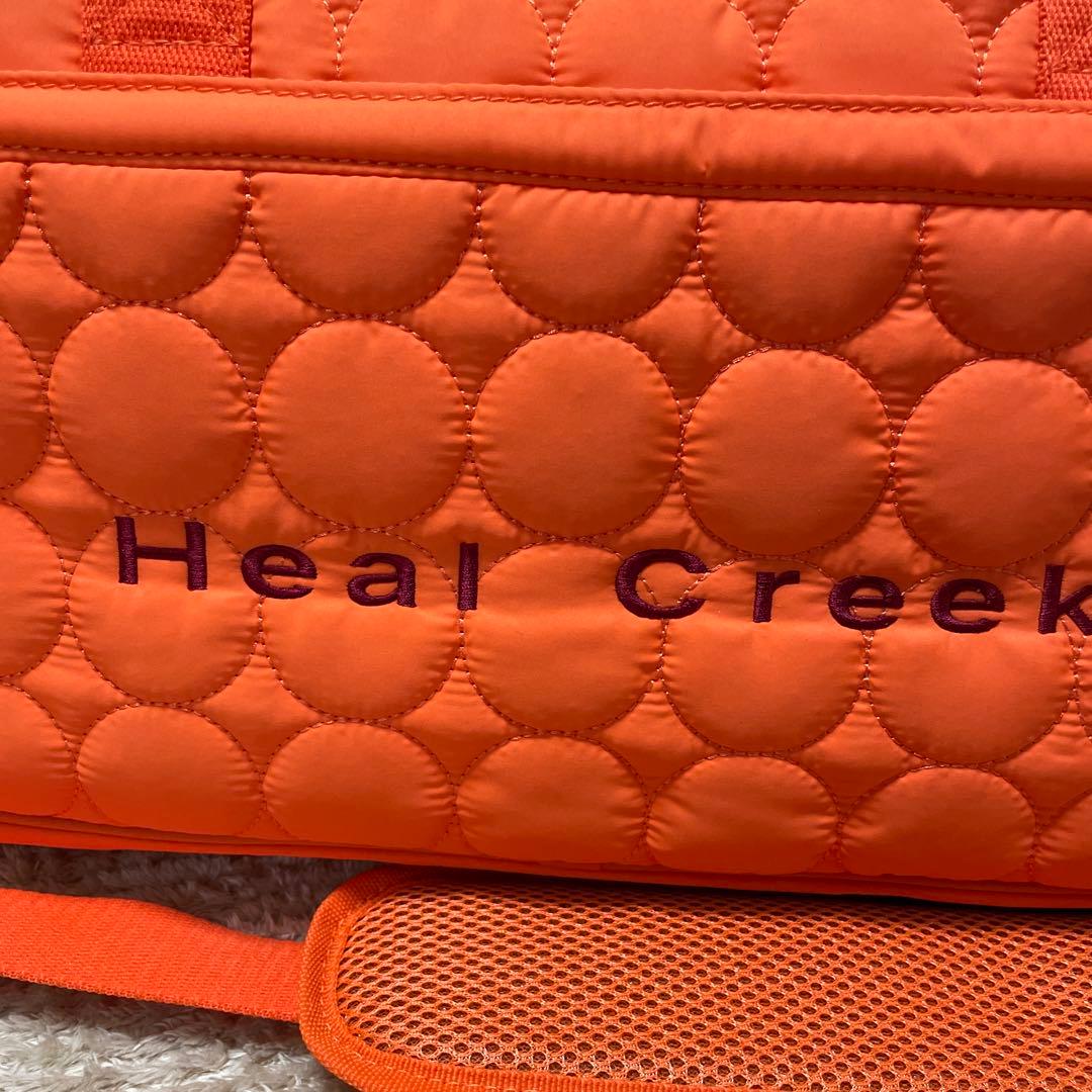 ヒールクリークHealCreek未使用ボストンバッグ旅行ゴルフ用オレンジ