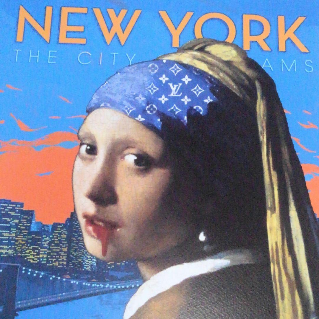 DEATH NYC フェルメール 真珠の耳飾りの少女 アートポスター　極／未使用
