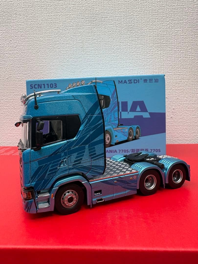 合金スカニア 770S ミニカー 1/64 （2デフ　ダブル引きタイプ）