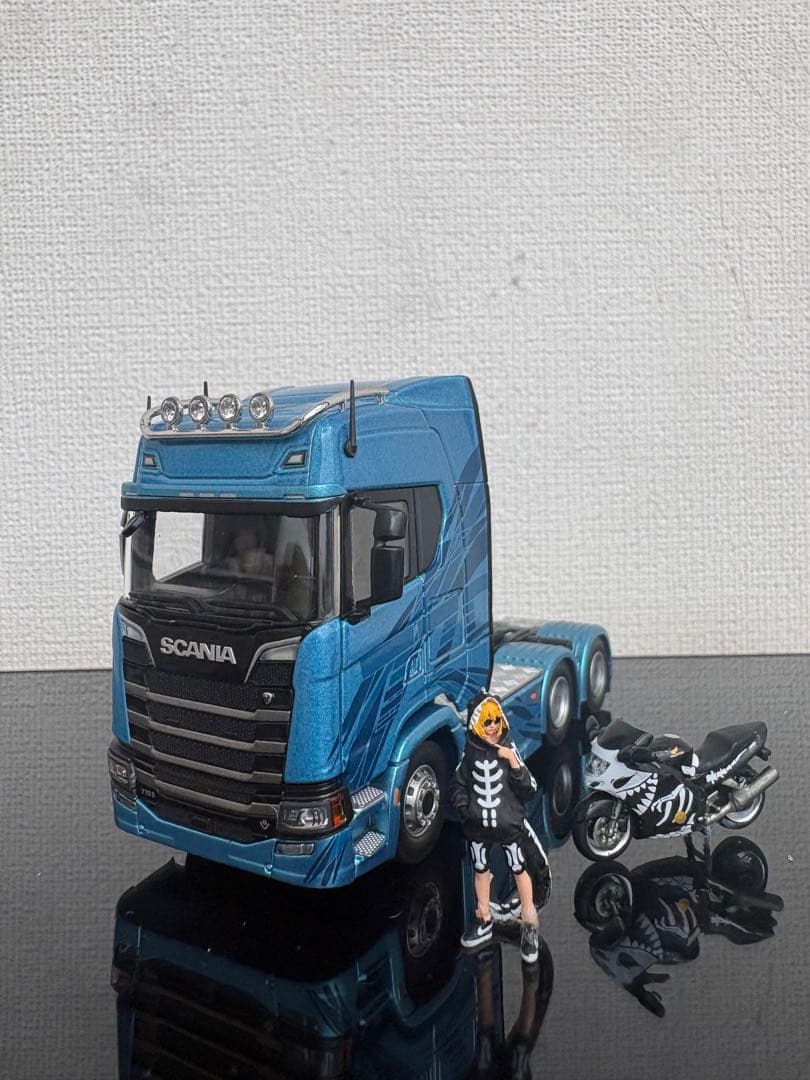 合金スカニア 770S ミニカー 1/64 （2デフ　ダブル引きタイプ）