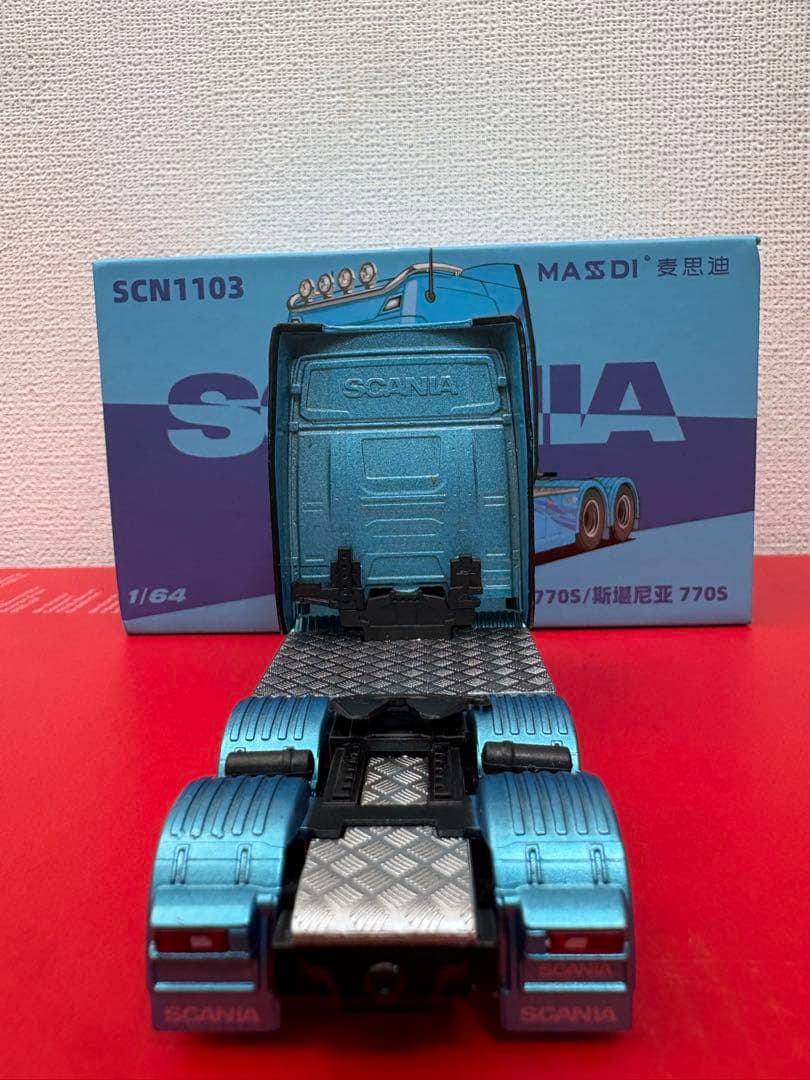 合金スカニア 770S ミニカー 1/64 （2デフ　ダブル引きタイプ）