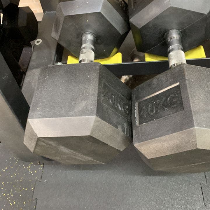 ラバーヘックス  ダンベル　42.5kg  2個