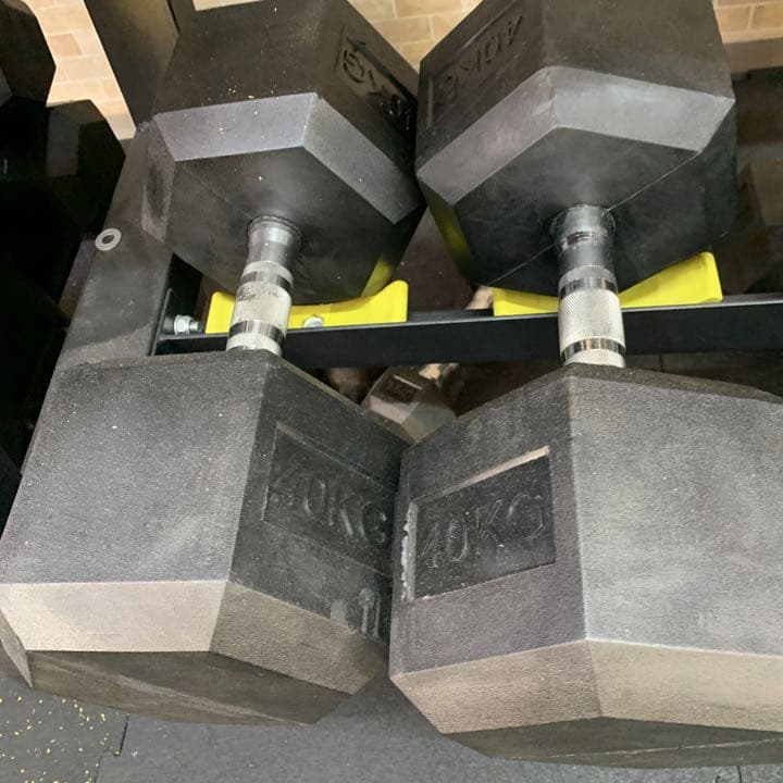 ラバーヘックス  ダンベル　42.5kg  2個