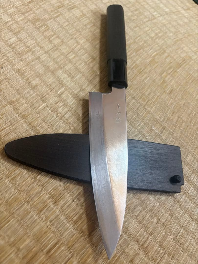 堺刀司　身降し包丁　半鏡面仕立　刃渡り約16㎝