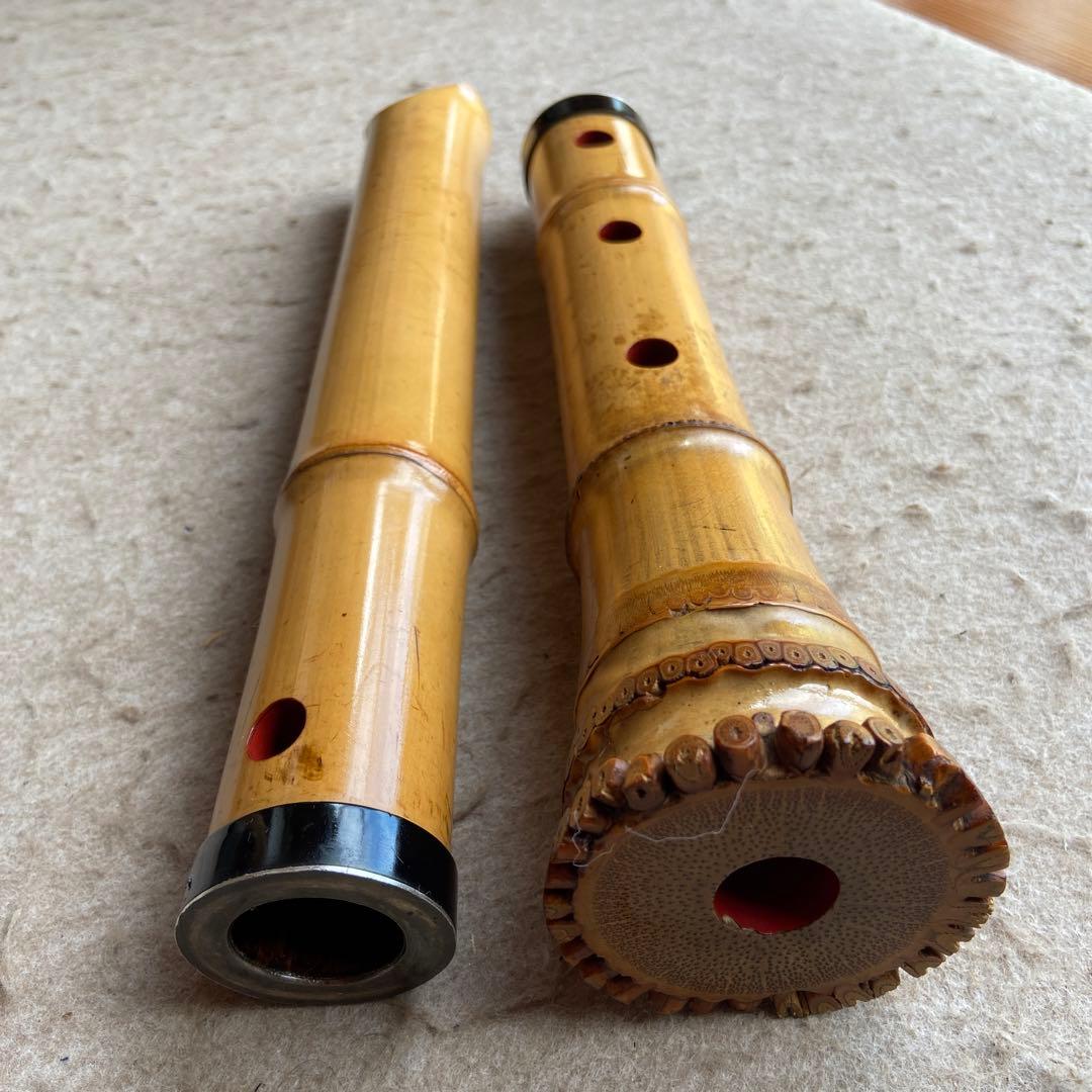 58 値下げ　尺八　一尺八寸管　銘　古京　三印
