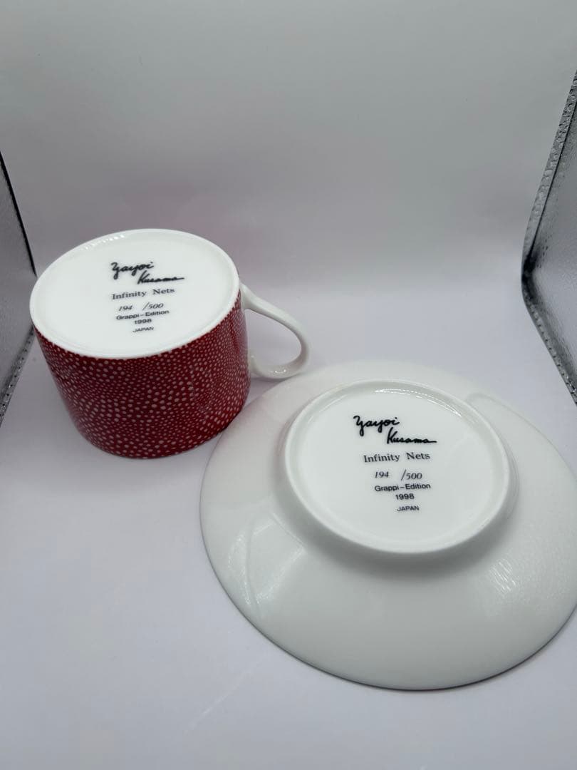 希少限定品 草間彌生 無限の網 Infinity Nets カップ＆ソーサー
