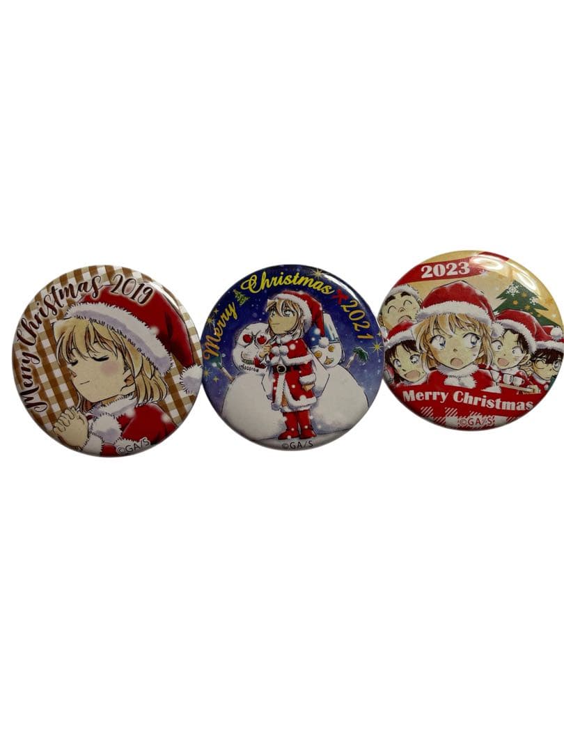 名探偵コナン　青山剛昌ふるさと館　灰原哀　クリスマス缶バッジ