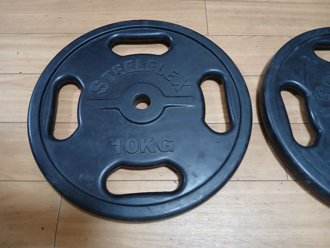 STEELEFLEX バーベルプレート10Kg× 2/計20Kg 穴径28ｍｍ