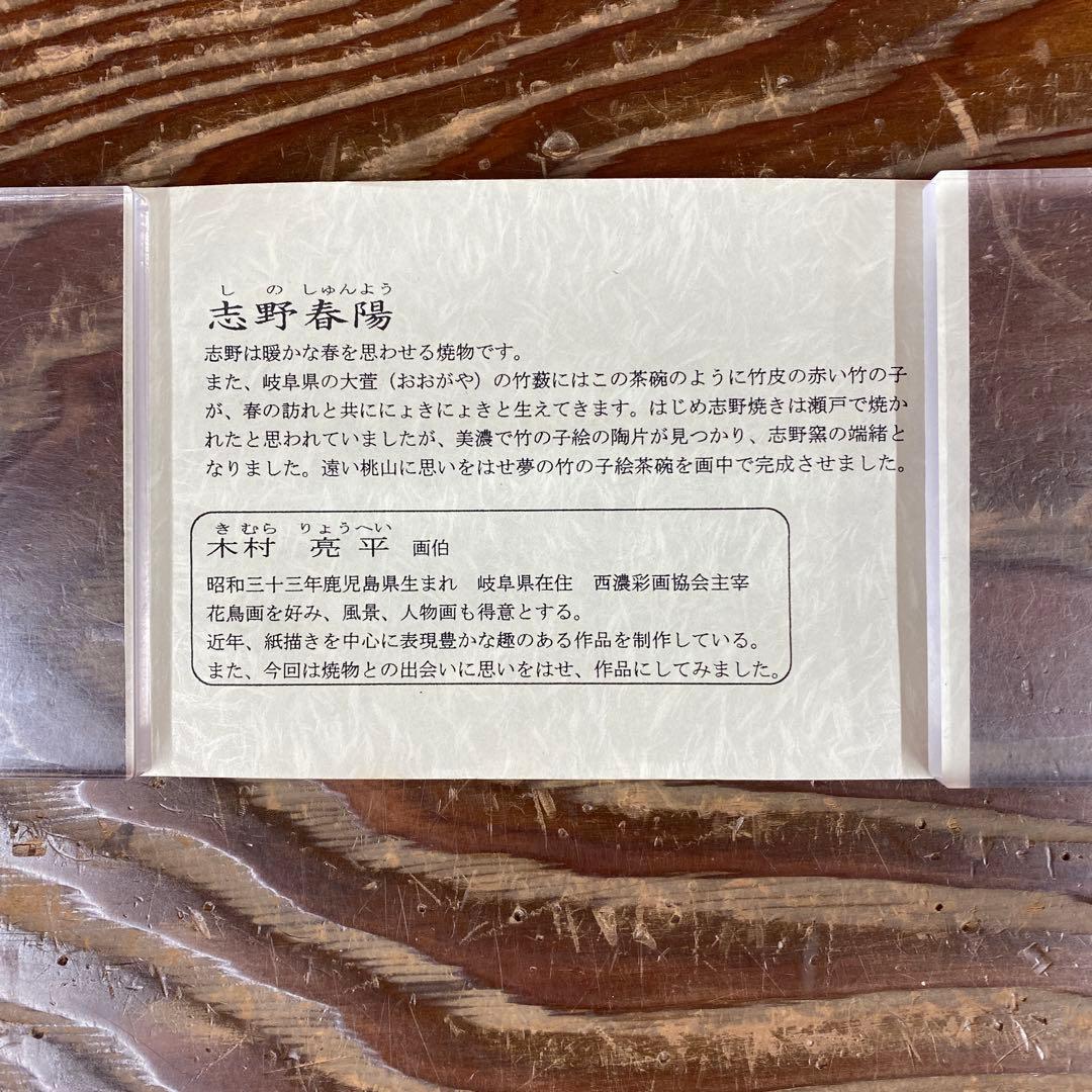 美品 掛け軸 木村亮平作 志野春陽図 共箱 さくら 茶碗 茶道具 美術年鑑掲載