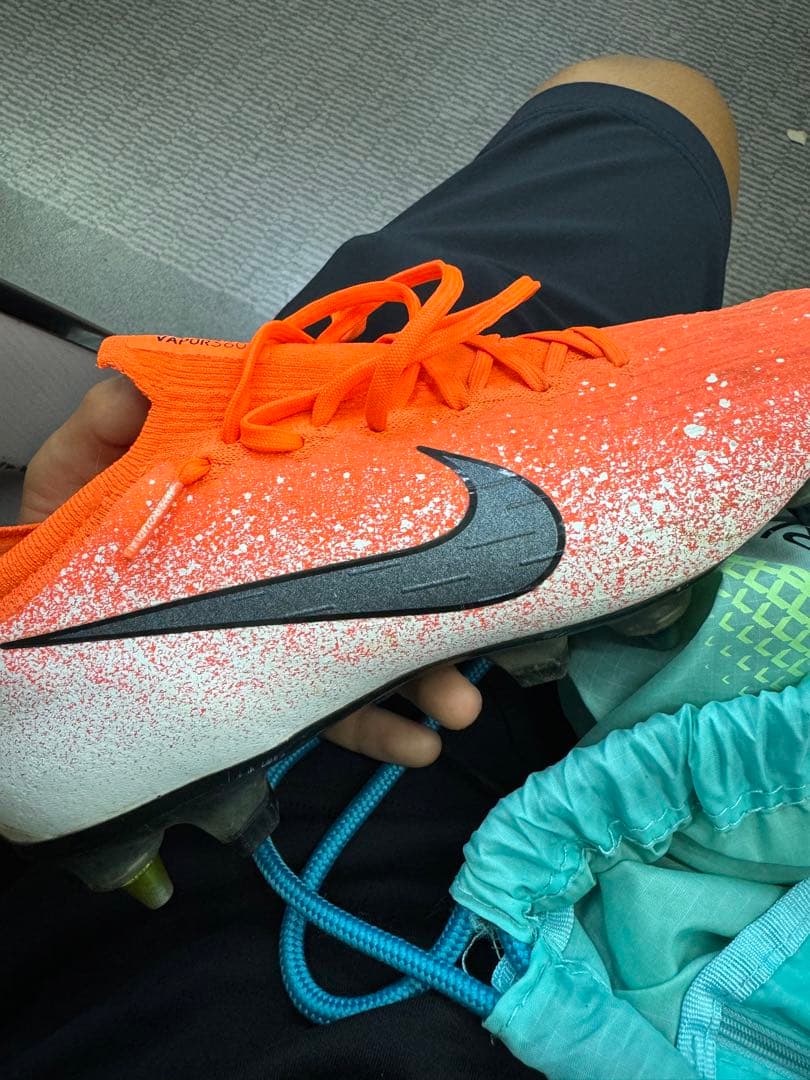 Nike マーキュリアル取り合え式 サッカーシューズ スパイク オレンジ25.5