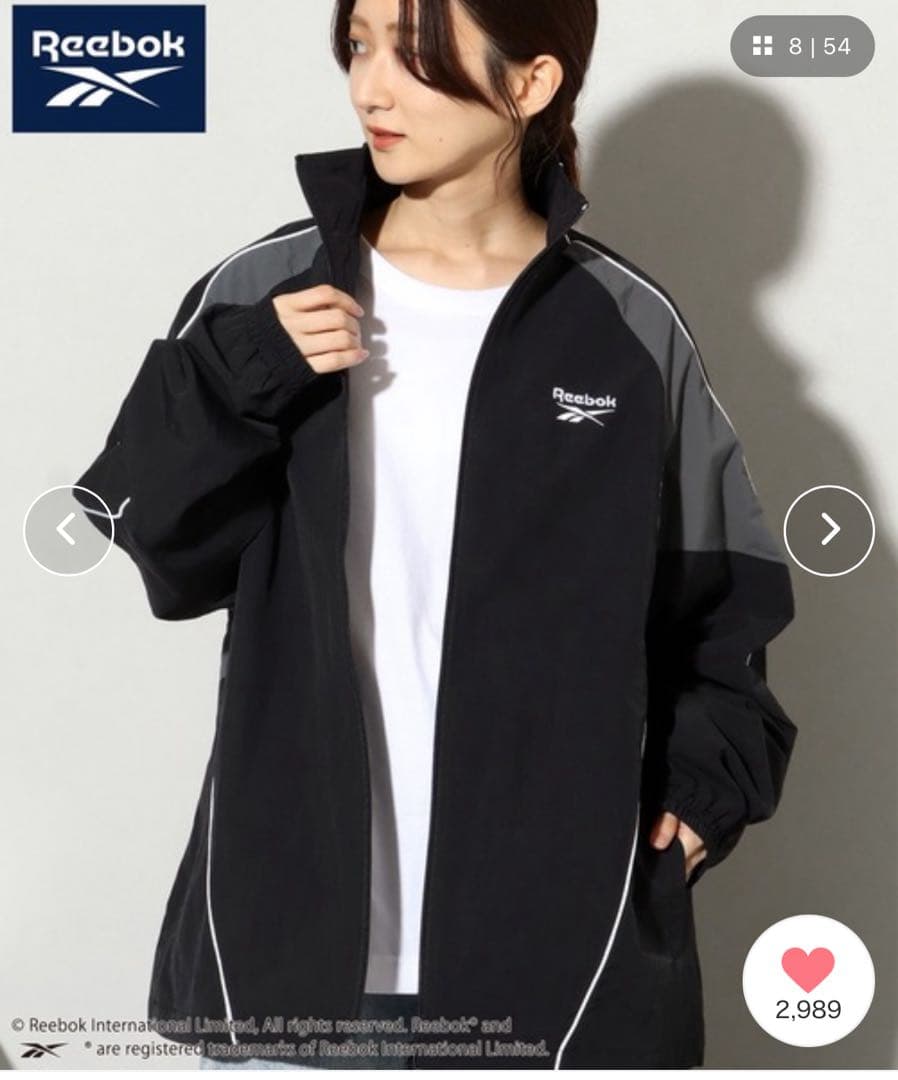 ほぼ未使用　Reebok 別注ナイロンスタンドジャケット