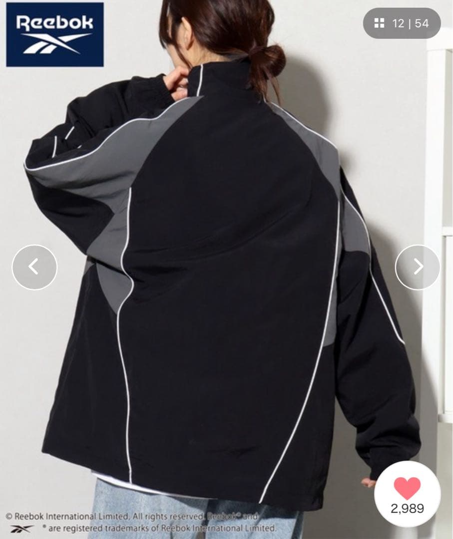 ほぼ未使用　Reebok 別注ナイロンスタンドジャケット