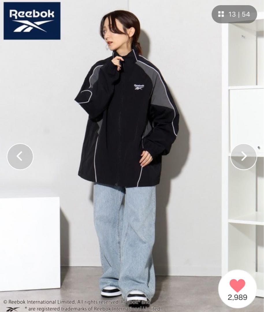 ほぼ未使用　Reebok 別注ナイロンスタンドジャケット