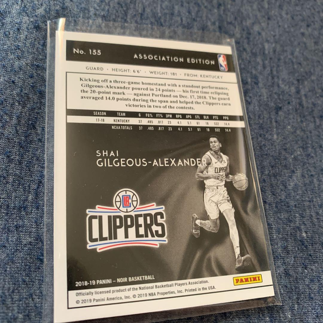 Shai Gilgeous-Alexander NOIR 2018 RC 85枚