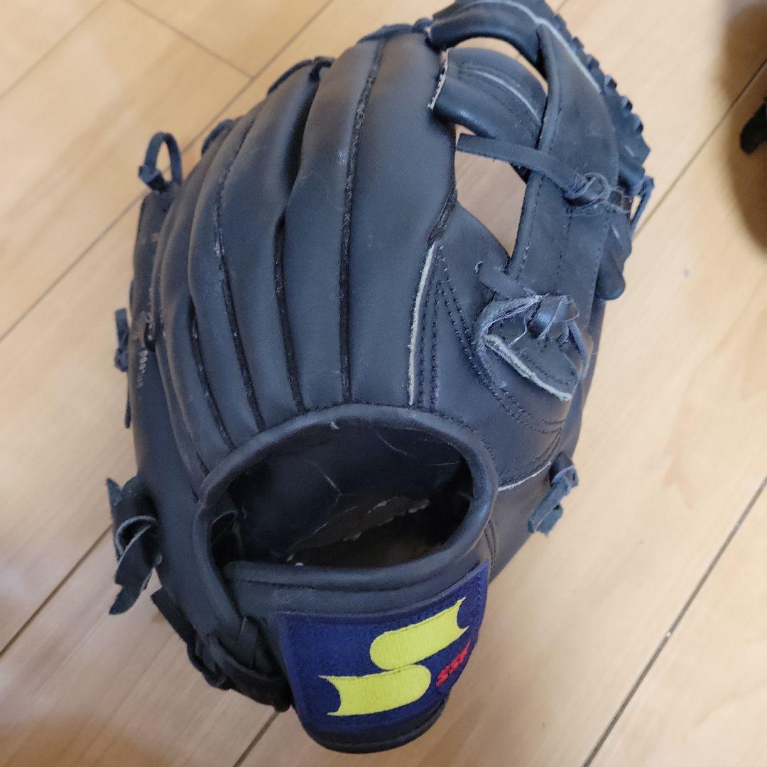 中古★SSK&Nike 軟式グローブ 黒2点セット内野手外野手ピッチャー