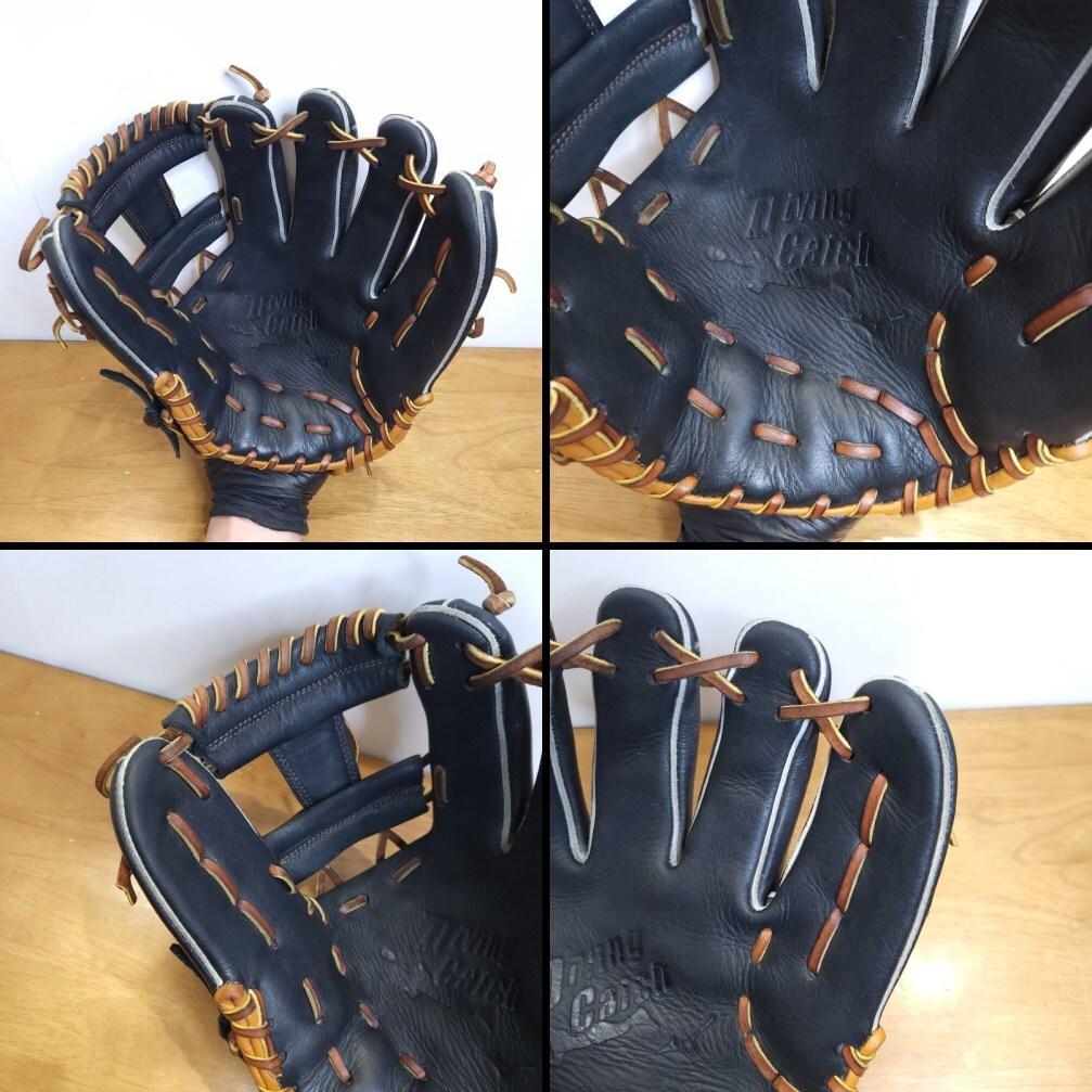 ミズノ ダイビングキャッチ 限定 ペイズリー柄 レア 良品 内野用 軟式グローブ