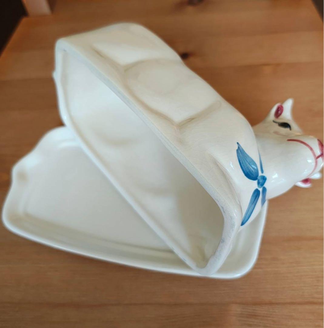 陶器製バターケース、ヴィンテージ