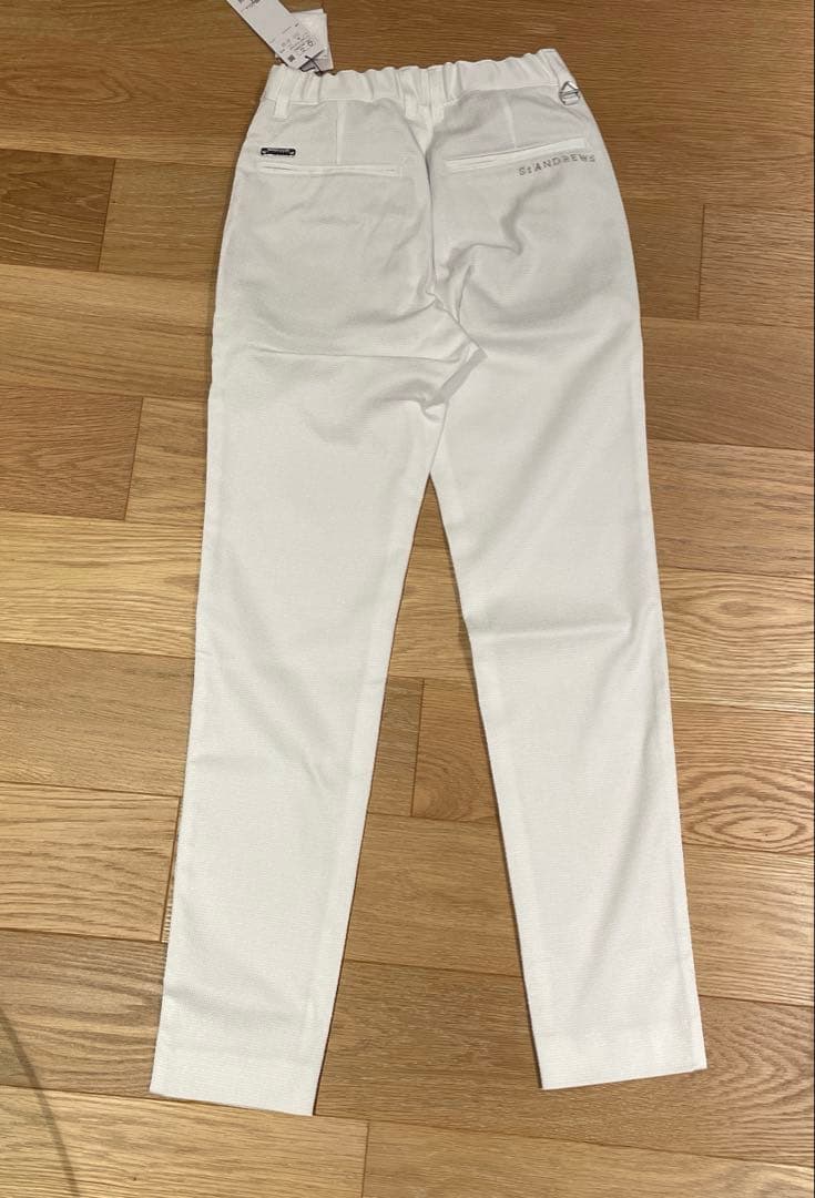 St ANDREWS ドビーストレッチクロップドパンツ SS S 未使用 白
