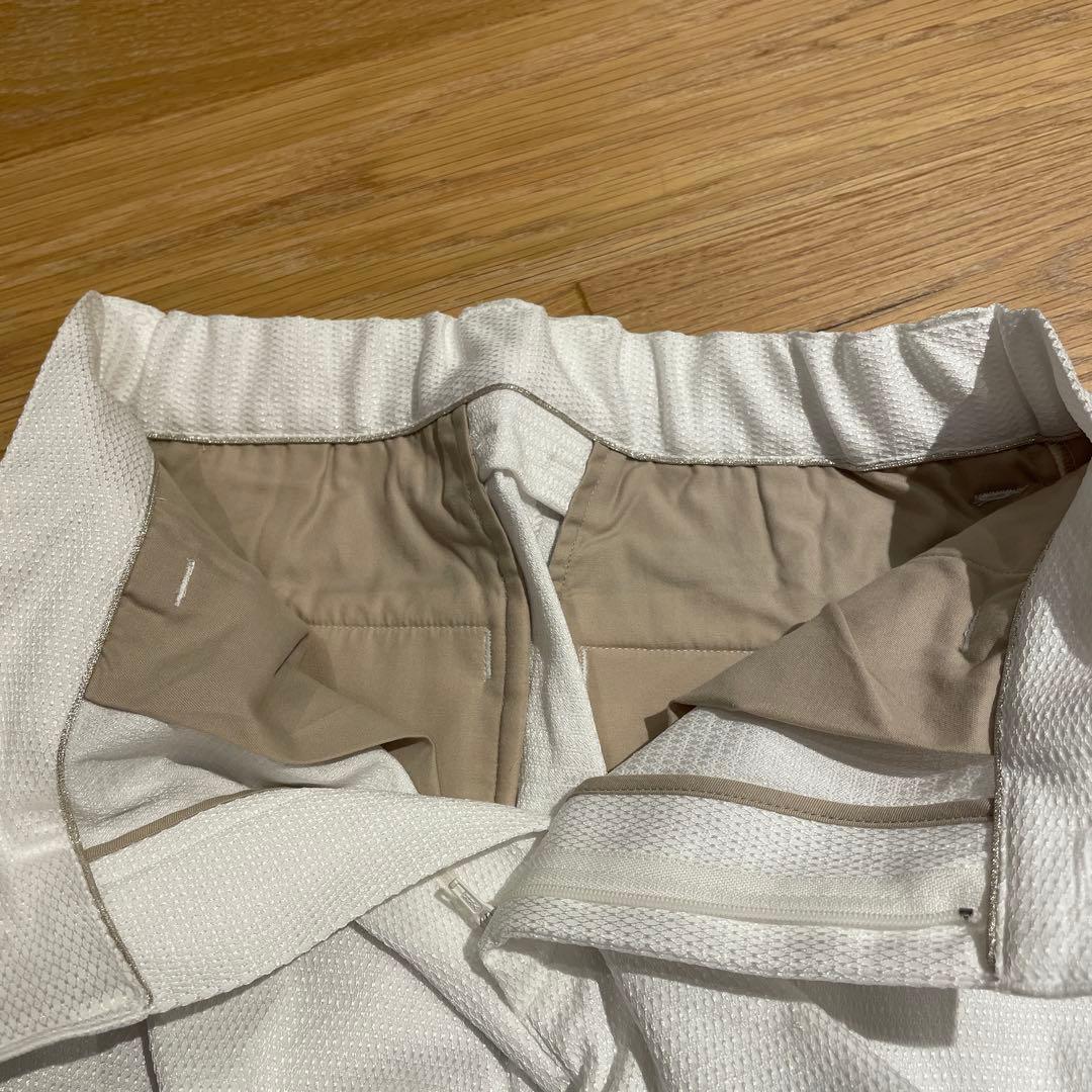 St ANDREWS ドビーストレッチクロップドパンツ SS S 未使用 白