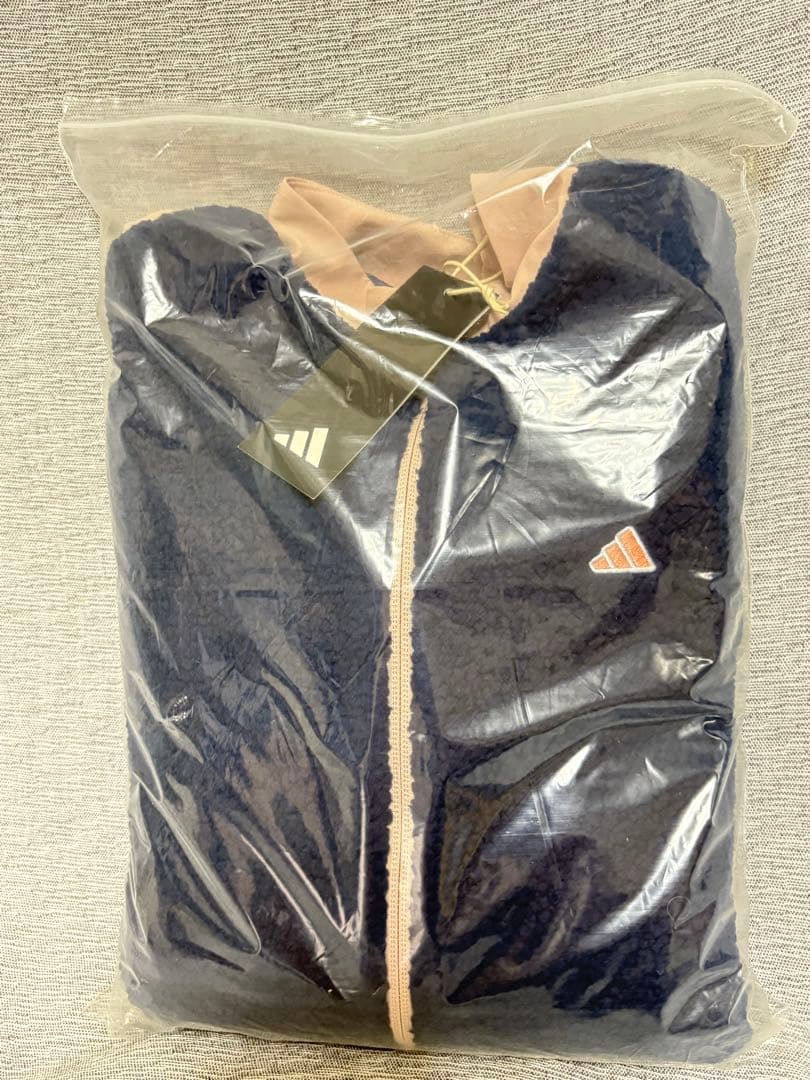 M ☆新品　アディダス ゴルフ バックグラフィック ボアジャケット　ネイビー