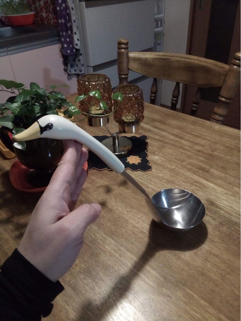 レトロ　アンティーク　白鳥のお玉