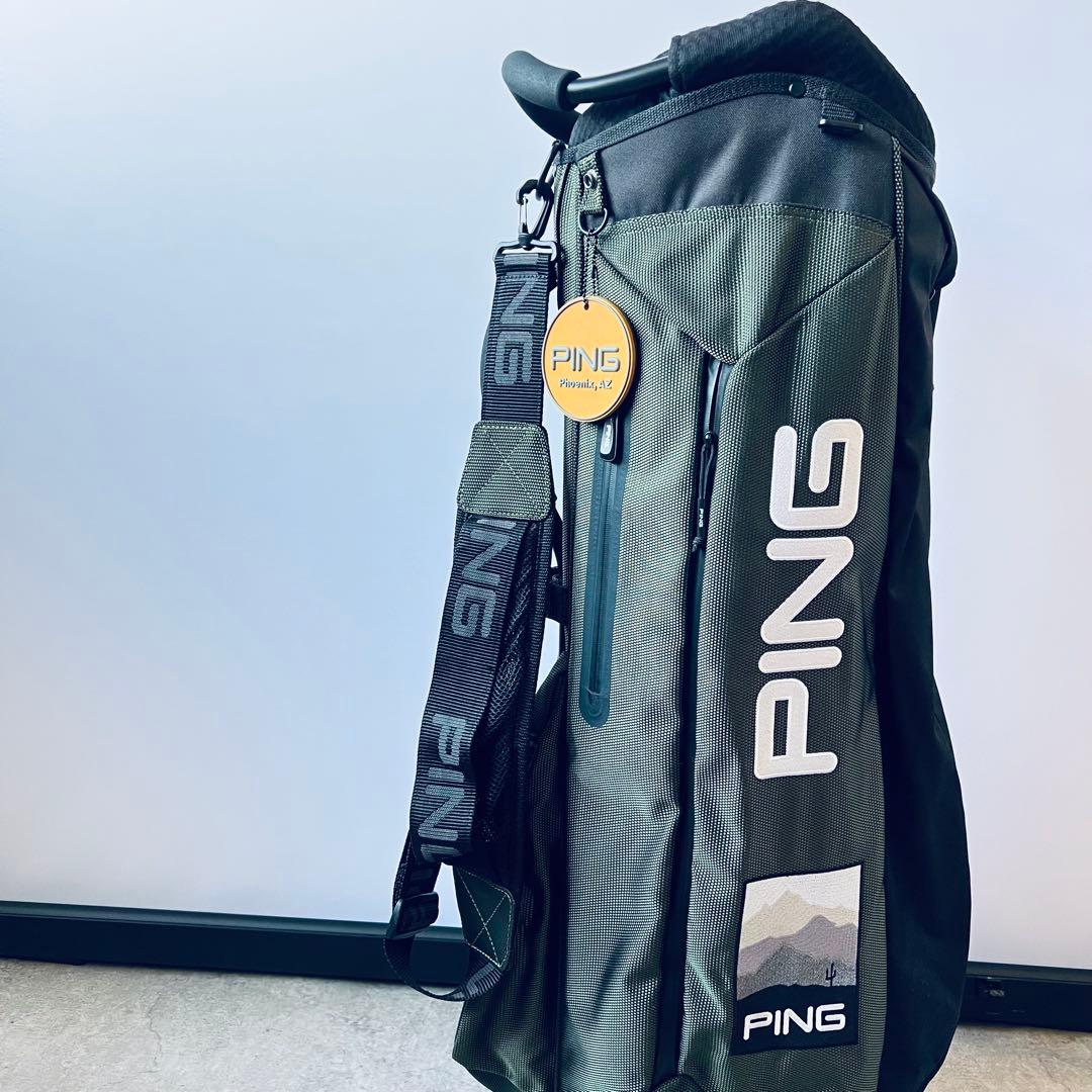 【美品】PING ピン キャディバッグ CB-P201 カーキ