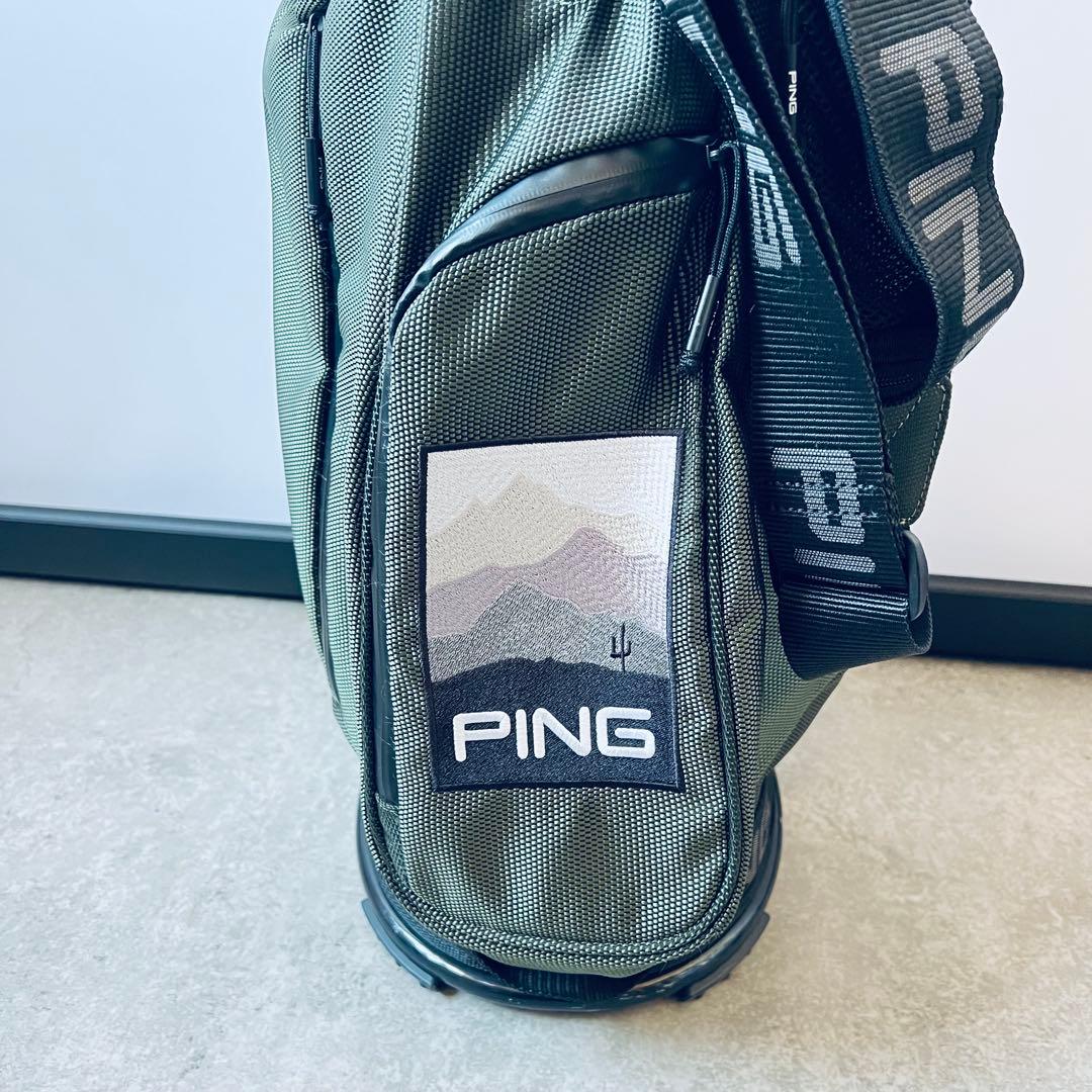 【美品】PING ピン キャディバッグ CB-P201 カーキ