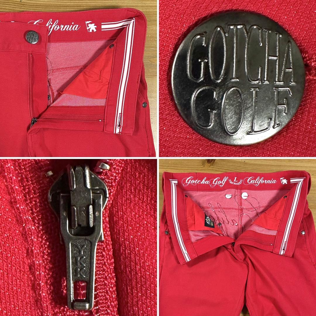 GOTCHA GOLF 刺繍 ストレッチパンツ ゴルフパンツ