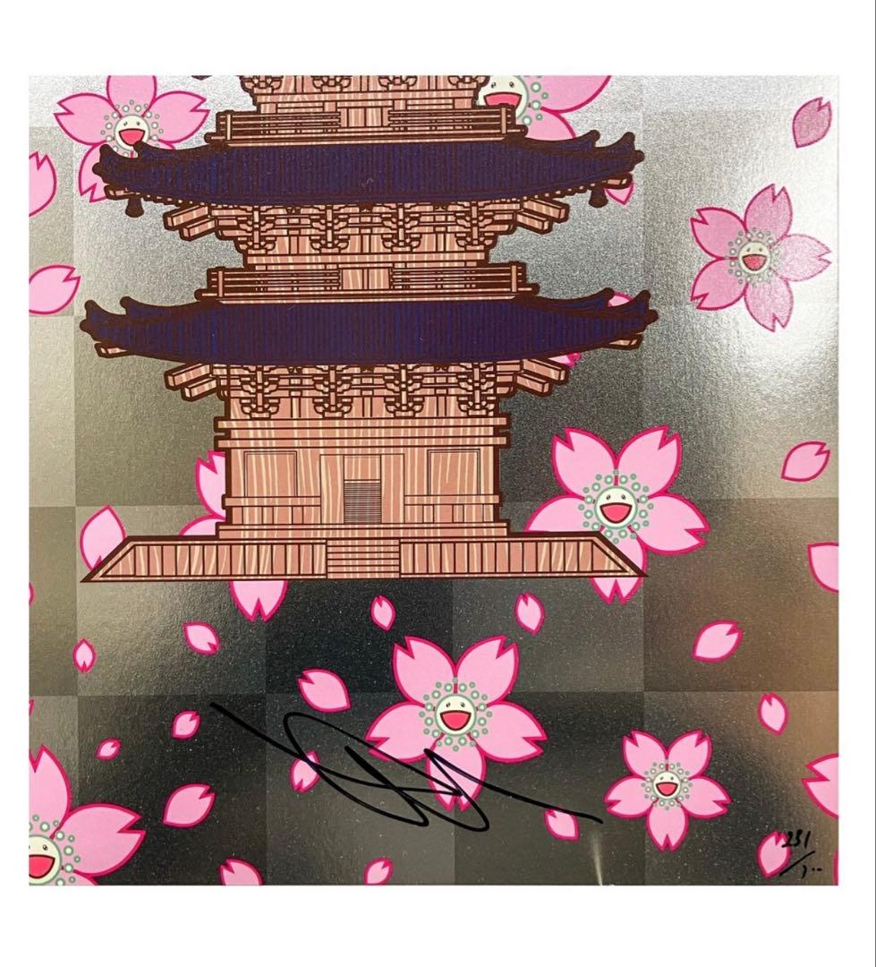 村上隆 京都の舞妓さん 赤に桜 ポスター Takashi Murakami