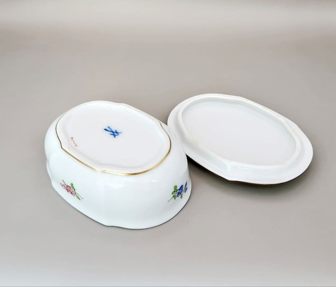 きなマイセンMeissen【美品】《散らし小花　小物入れ》