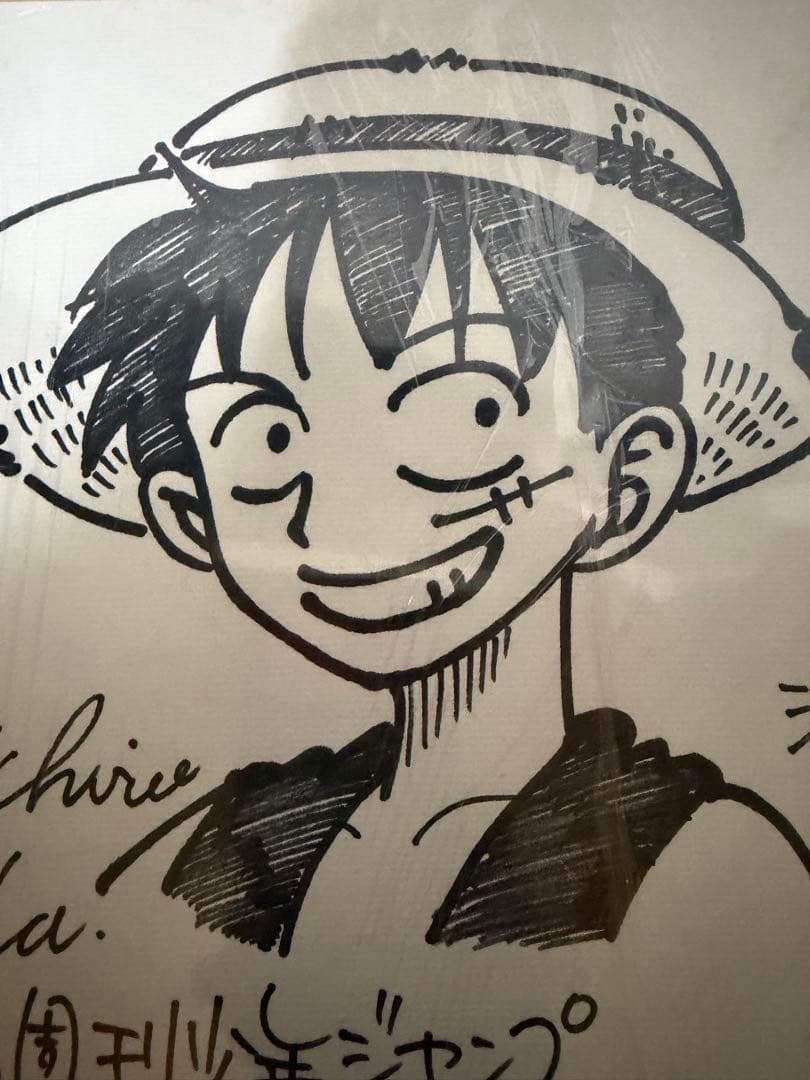 ONE PIECE ワンピース 直筆サイン色紙 当選品 尾田栄一郎