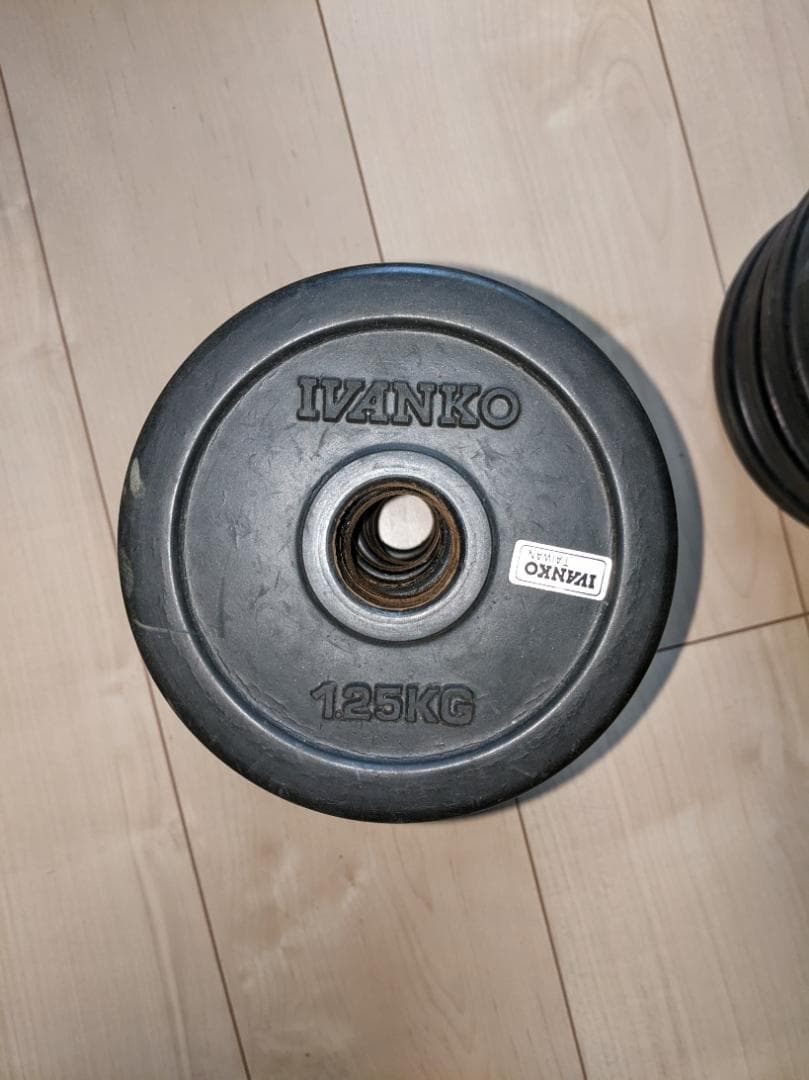 【引き取り限定】IVANKOダンベルセット【5/2.5/1.25kg/バー3組】