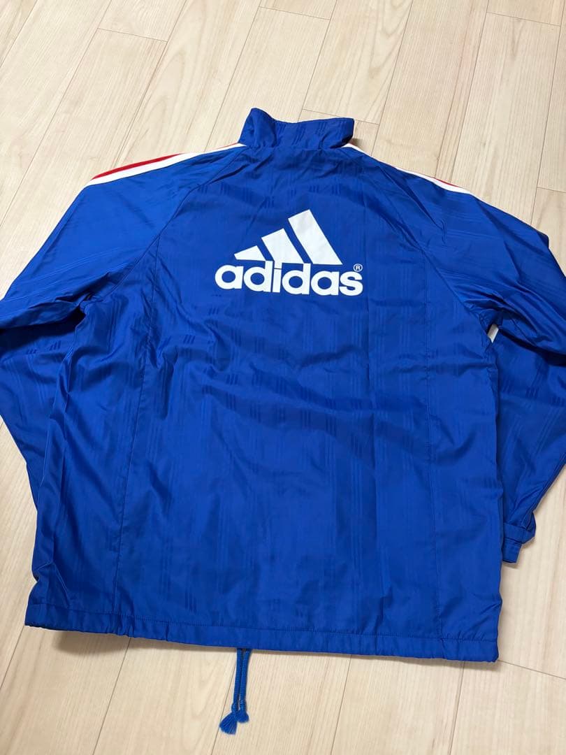 アディダス ウォーマー ウィンドブレーカー 上下セット S adidas ブルー
