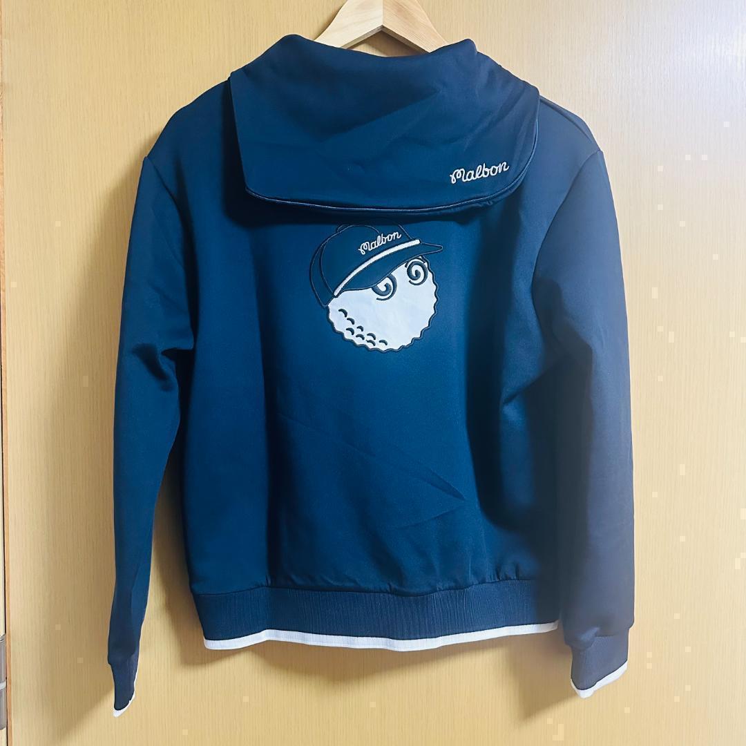 紺色M マルボンゴルフ ハーフジップ Malbon Golf アップスウェット