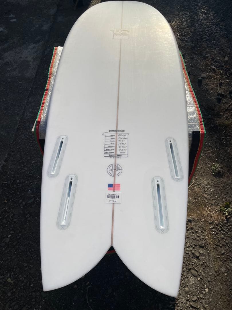 聖地カーディフ購入　FCD Quad FISH 5'5\" パタゴニア　フィン付き
