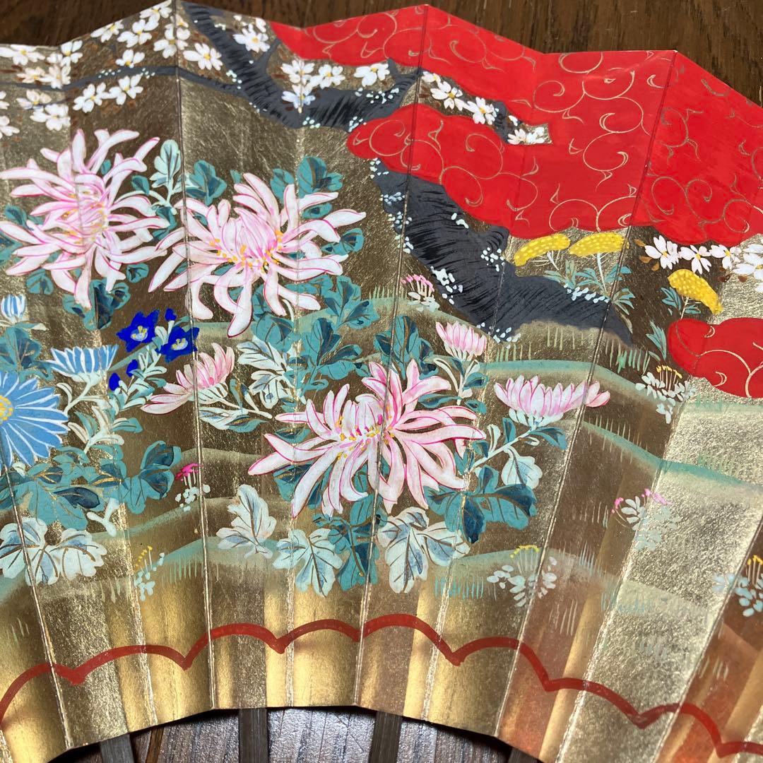 京都十松屋福井扇舗　華やかな花柄 舞扇子