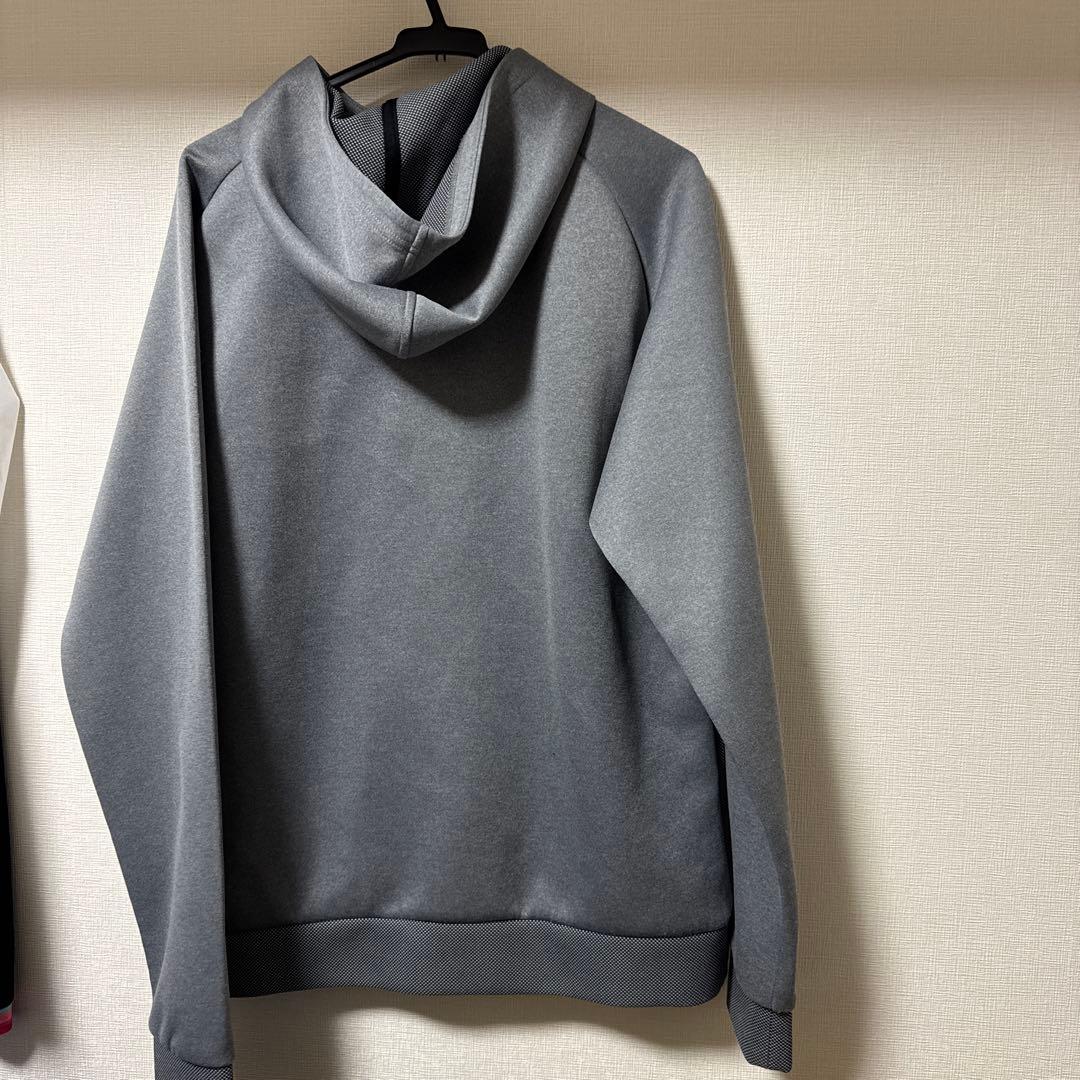 グレー フード付き ジッパーウェア XL