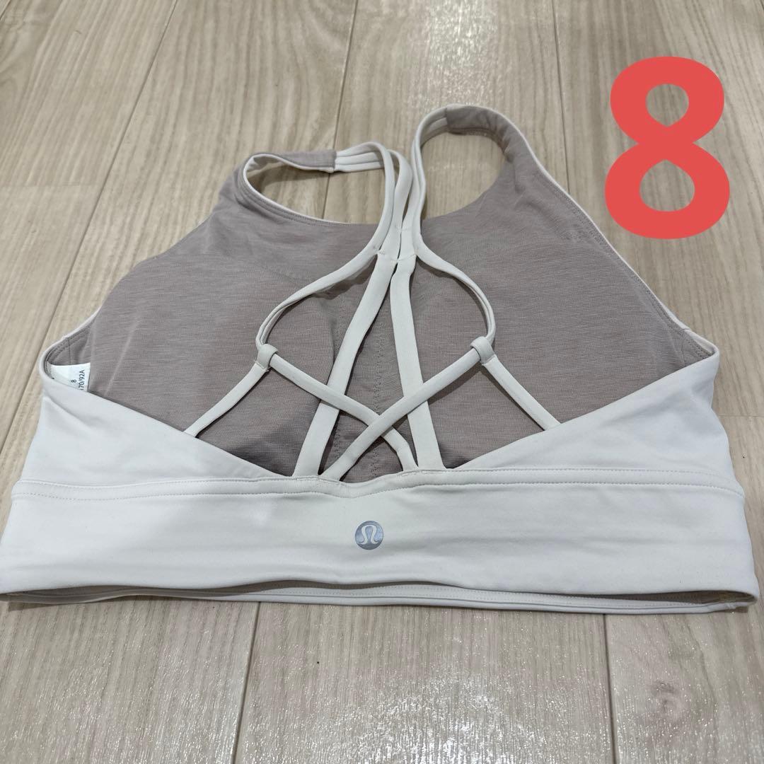 ルルレモン　ブラ　ホワイト　白　背中　8 luxtreme strappy