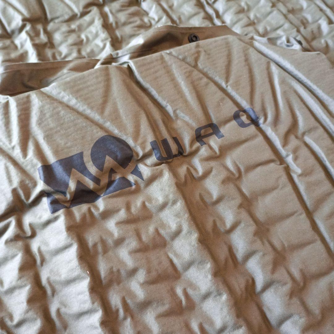 WAQ キャンプマット 8cm 自動膨張式　カーキ　2個セット