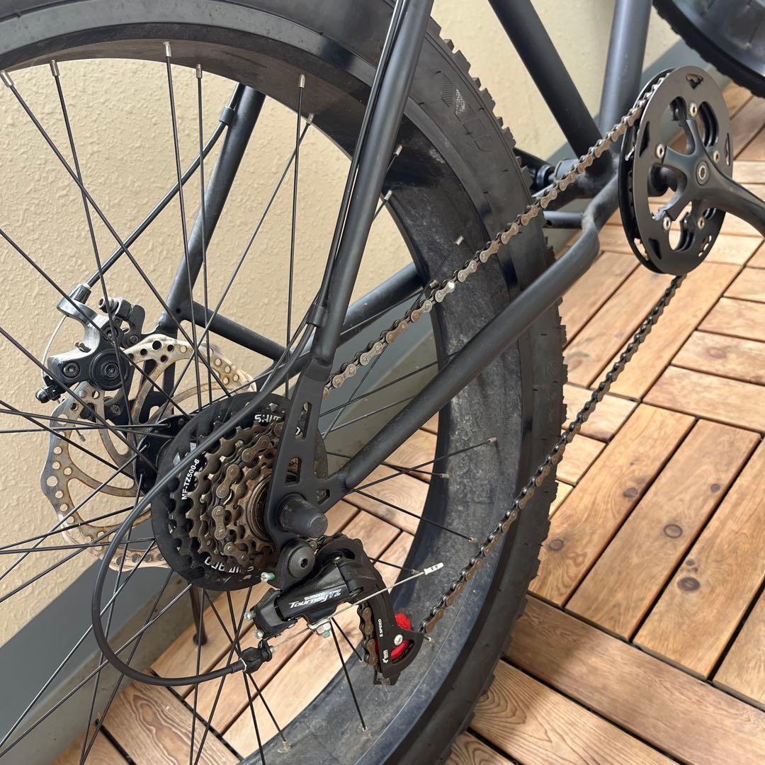 ファットバイク FATBIKE 26インチ 6段変速 自転車　ブラック　札幌