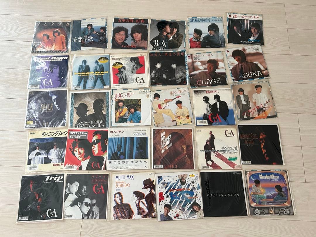 CHAGE & ASKA レコードコレクション 約40枚　サイン付き有り