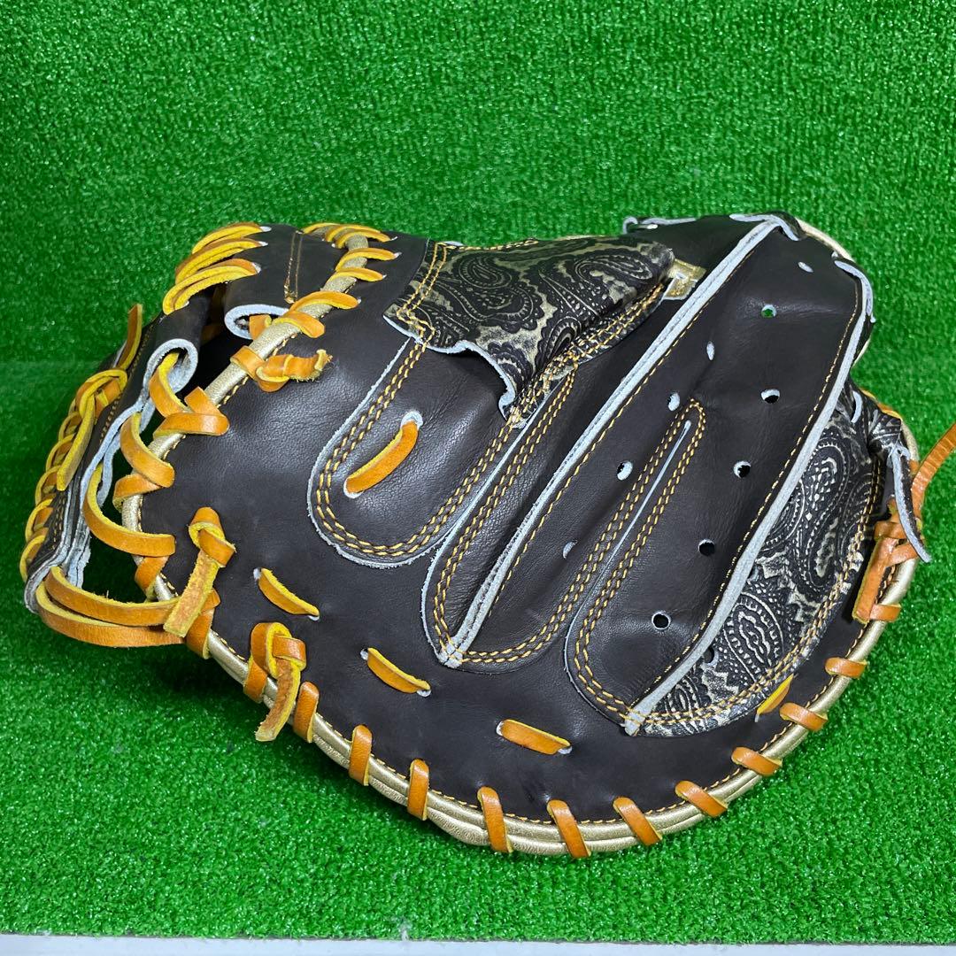 ゼット 軟式 プロステイタス キャッチャーミット ペイズリー柄 小林型 大人用