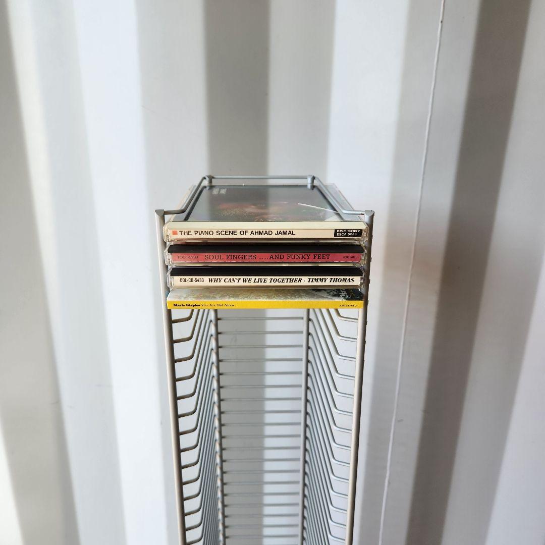 希少 Vintage l Wire CDラック CDタワー 125cm