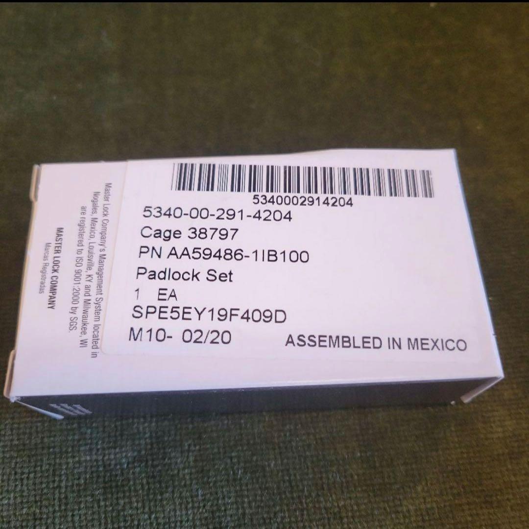 【値下げ】未使用 5個セット マスターロック 南京錠 米軍 ミリタリー