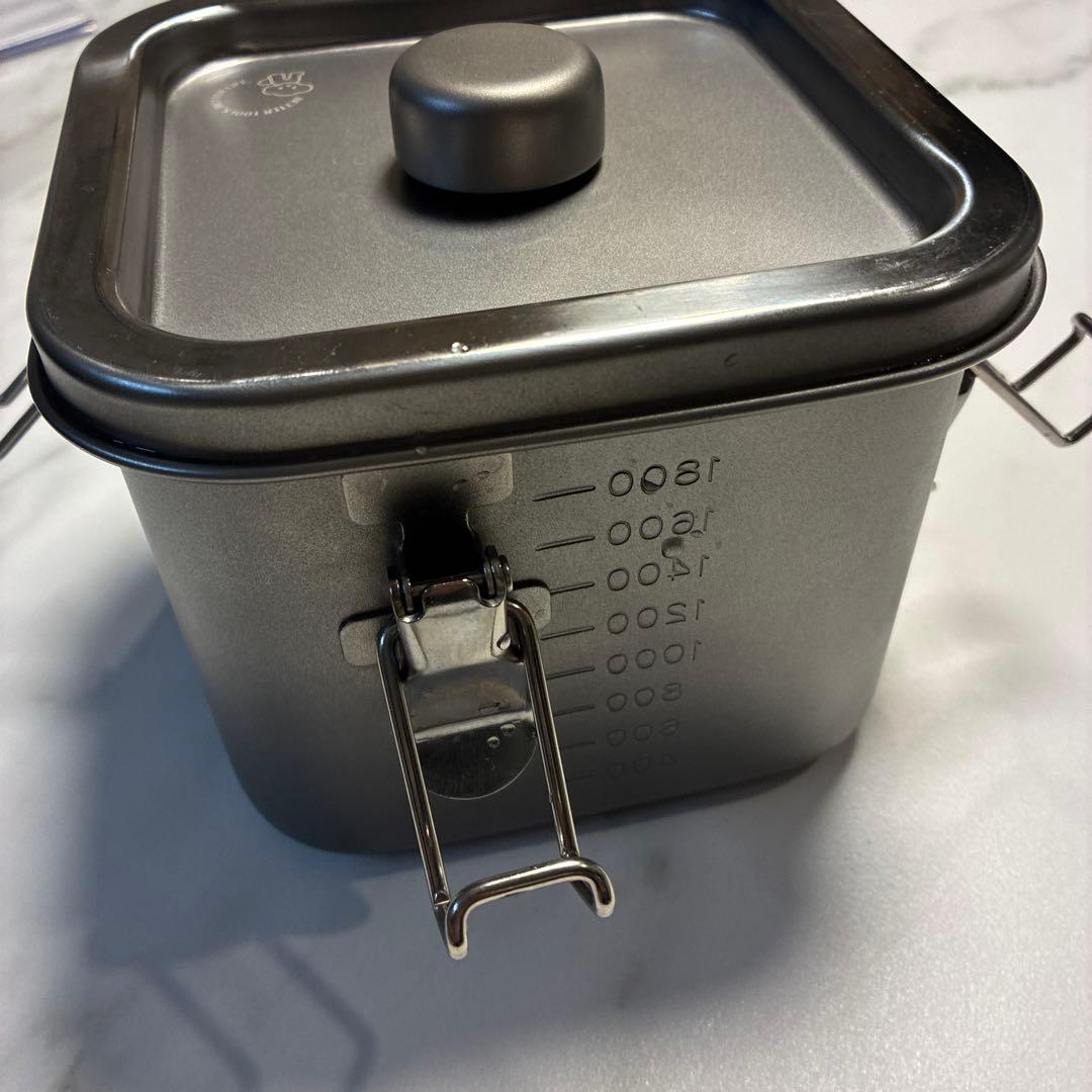 仔犬印 IH対応 角型給食缶ミニ 2.25L ガス対応 IH使用可 アウトドア