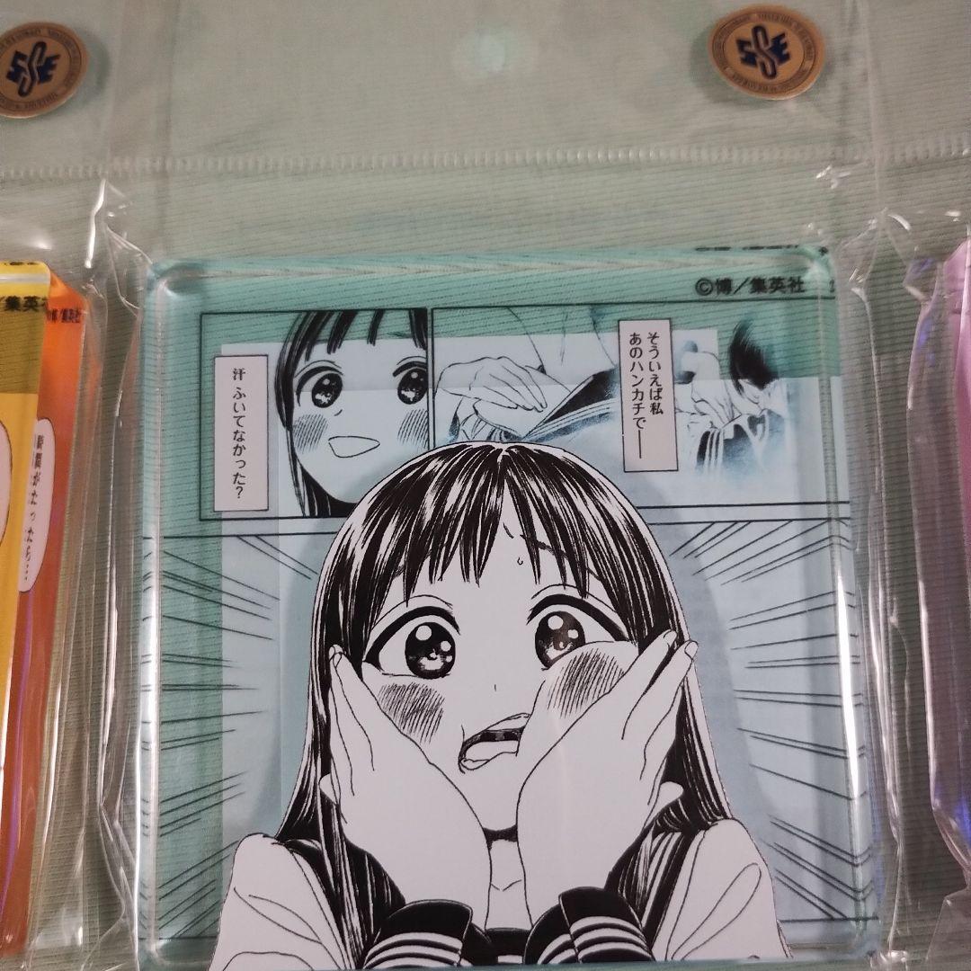 明日ちゃんのセーラー服　原画展　コマプレートスタンド　白雲石コースター　アクスタ