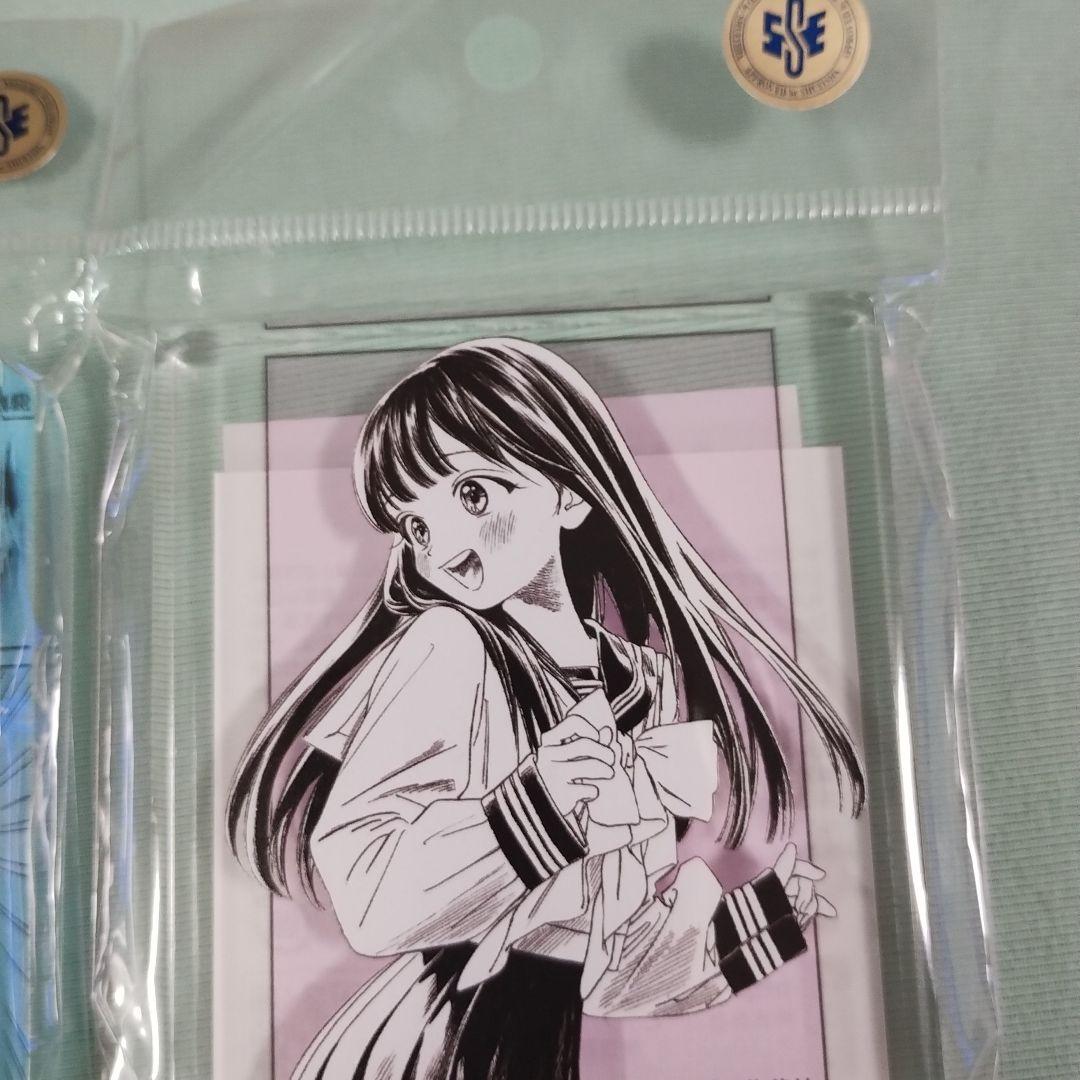 明日ちゃんのセーラー服　原画展　コマプレートスタンド　白雲石コースター　アクスタ
