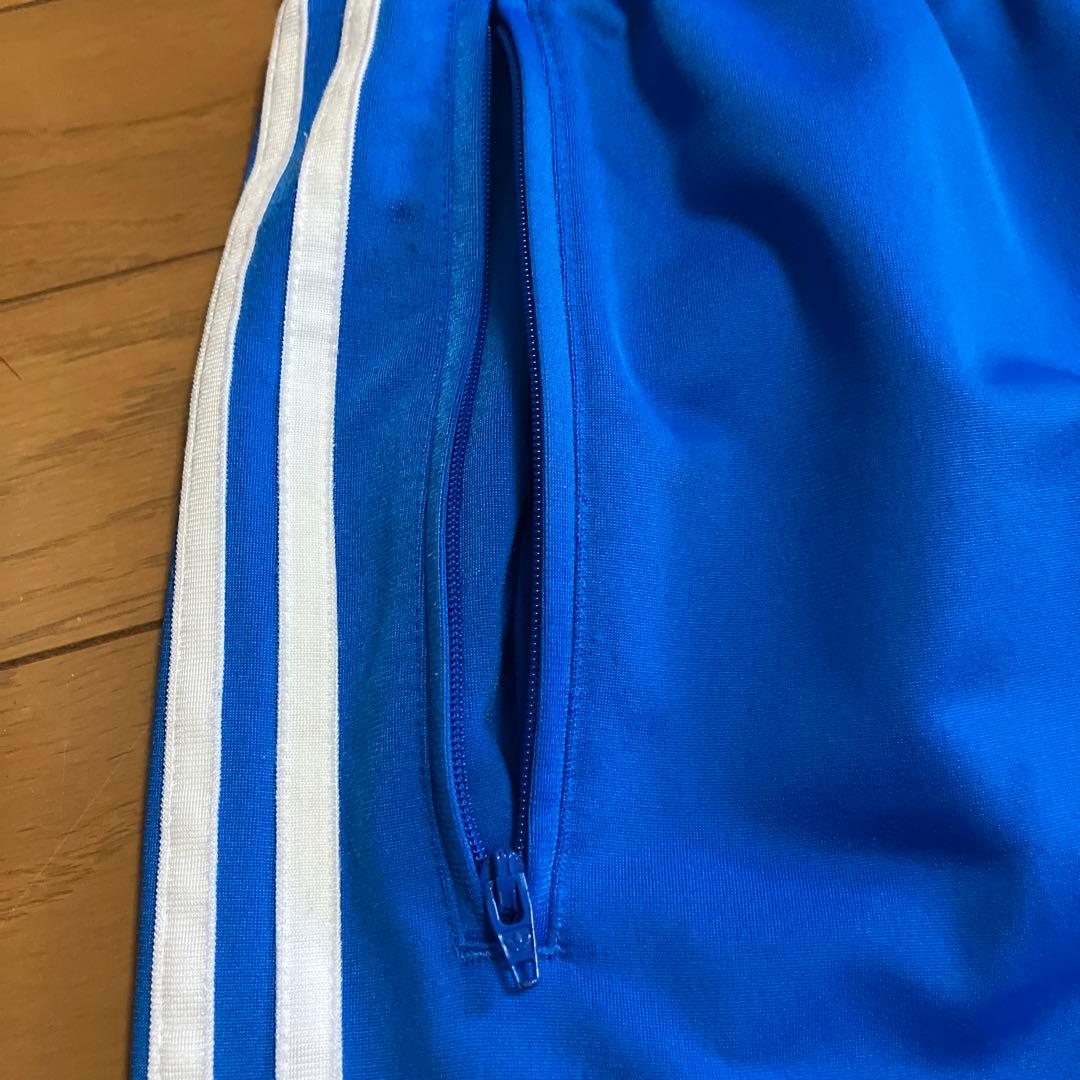 adidas 青 ジャージパンツ 3本ライン