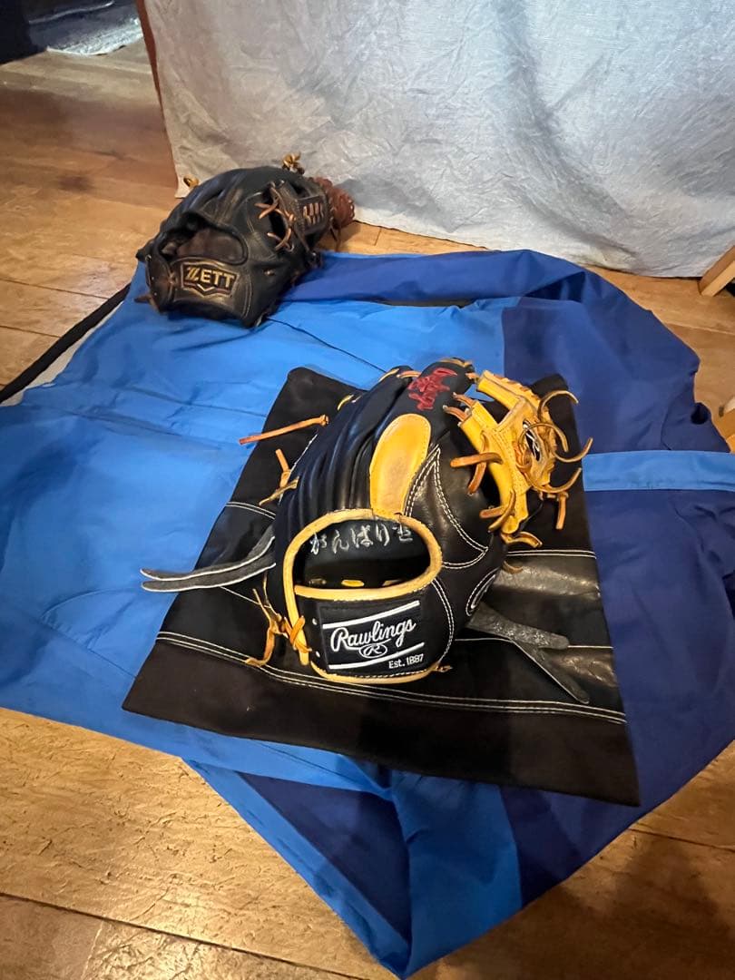 Rawlings 硬式グローブ 黒/黄色