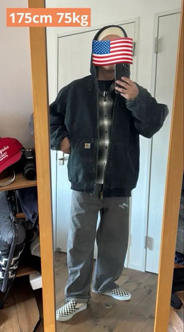 極上フェードTall Carhartt アクティブジャケットXL Tall 黒